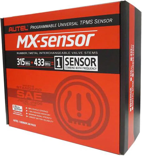 Autel 1-Sensor - Bulk of (240) Individually Bagged with Rubber Press-In Valve