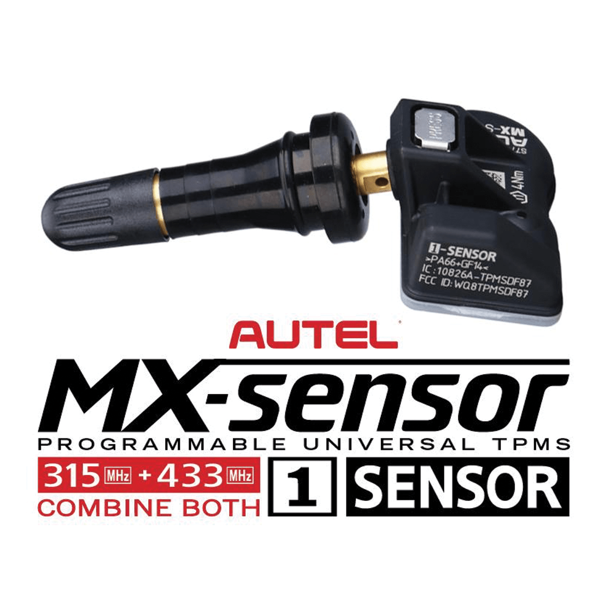 Autel MX-Sensor 1-Sensor - Sinlge Pack w/box - Press-in Rubber Valve Stem - Image 2