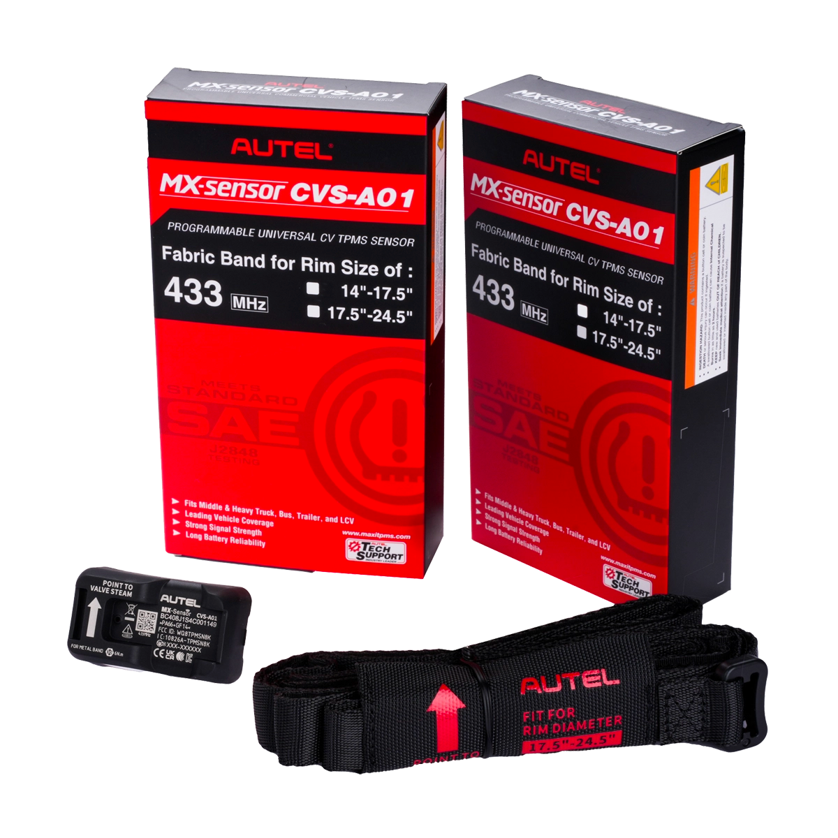 CVS-A01 FABRIC-BANDED R14-17.5 PROGRAMMABLE CV TPMS SENSOR - Image 6