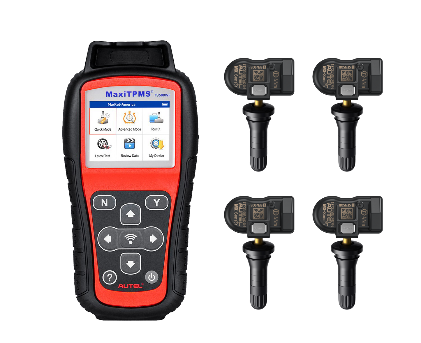 Autel TS508WFK-1 Kit: TS508WF Tool, (8) 1-Sensors