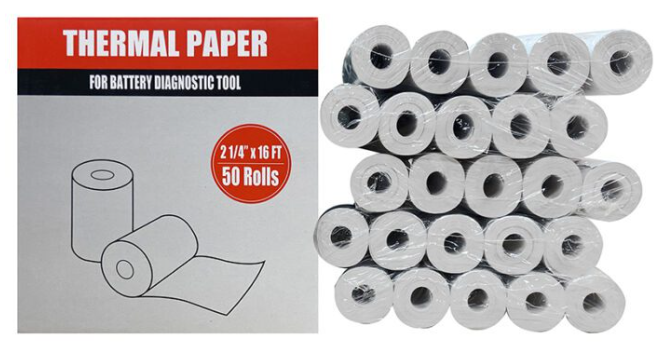 N. America Tool Autel BTPAPER50 - Replacement Printer Thermal Paper Rolls - 50 Rolls