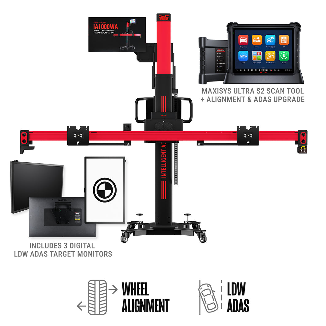 Autel N. American IA1000 System w/MS Ultra S2 & Digital LDW Targets - IA1000TDT