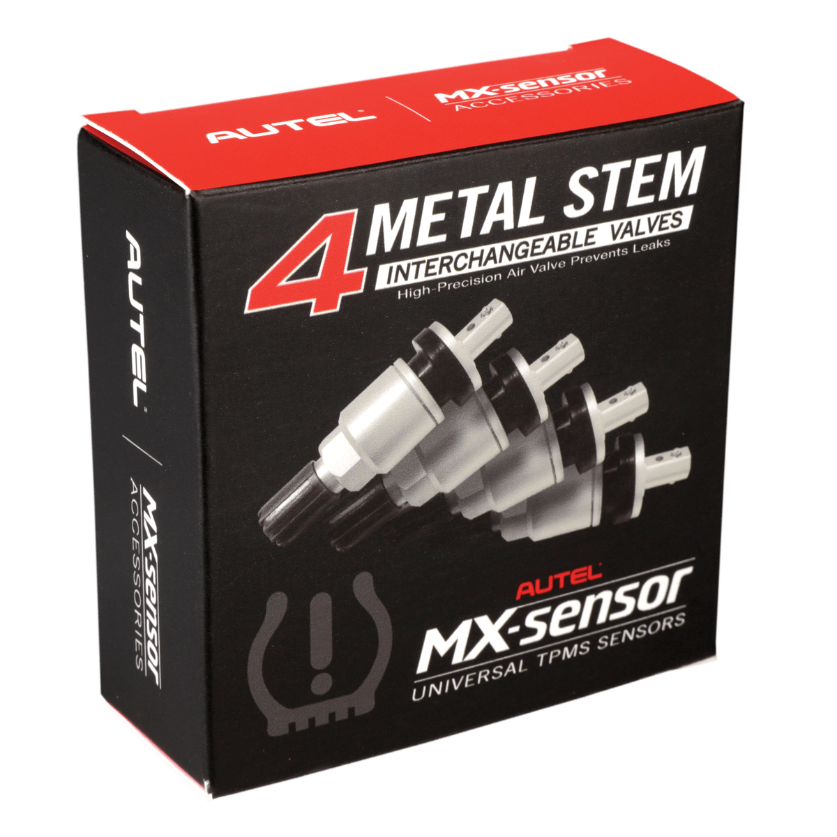 Autel 4 Metal Press-in Valve Stems for 1-Sensor