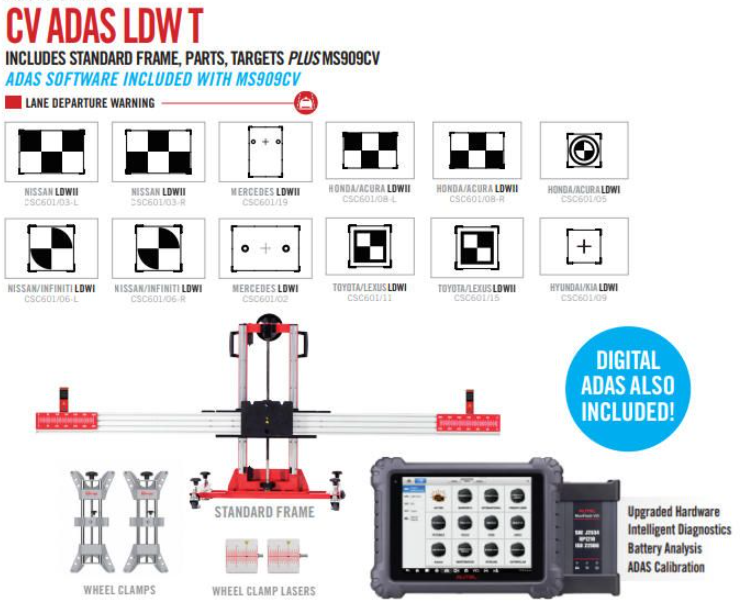 N. America Tool CV ADAS LDW Tablet Package (CVALDWT)