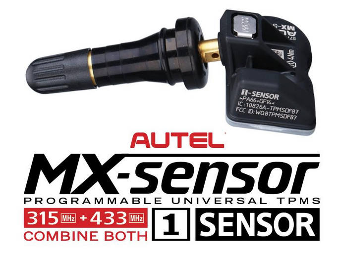 N. America Tool MX-Sensor 1-Sensor- Single Pack w/box Press-in Metal Valve Stem